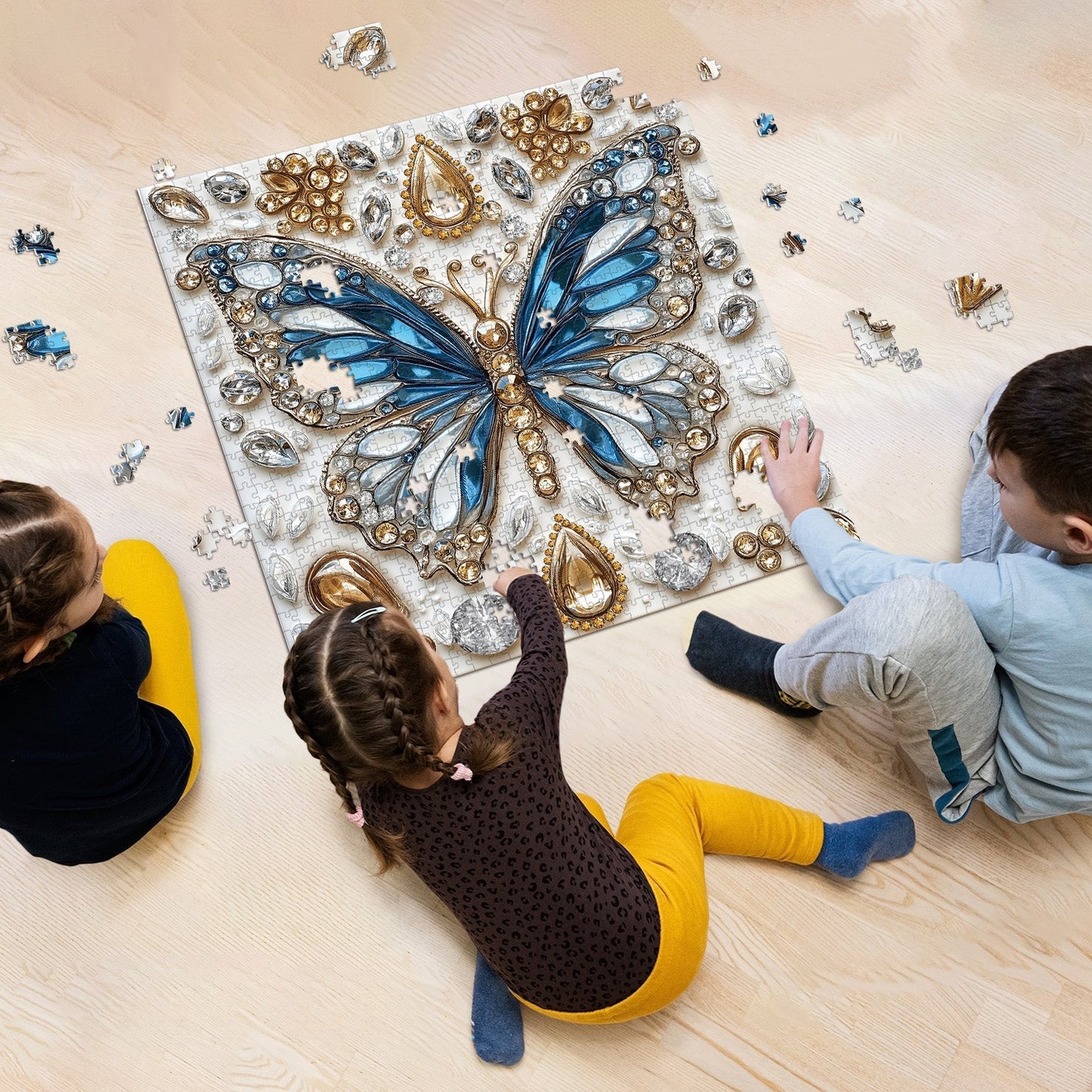 Butterfly's Crystal Symphony Wooden Jigsaw Puzzle 1000 Pieces